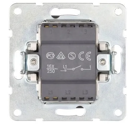 Выключатель перекресный 1-кл. Белый LK80 Ecoplast