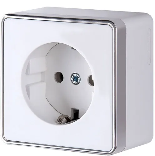 Розетка ОУ 1-я с/з Белый Gallant WERKEL