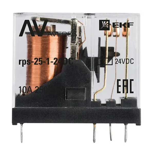 Реле промышленное РП slim 25/1 10A 24В DC AVERES