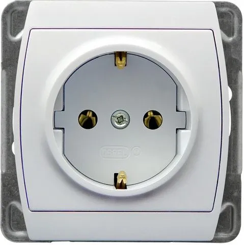 Розетка GP-1JS 377 одинарная "шуко"