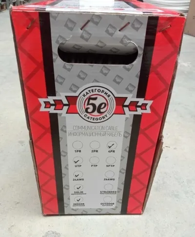 Кабель REXANT UTP 4PR 24AWG (4х2х0,50мм) CAT5e 305м (медь)