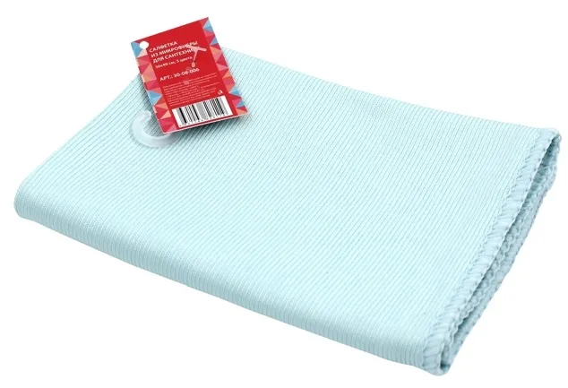 Салфетка из микрофибры для сантехники 30х40см, 3 цвета КОШКИН ДОМ