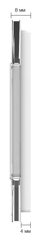 Рамка 4-я Белый (стекло) Livolo