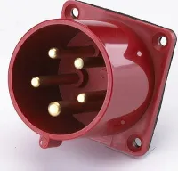 Вилка встраиваемая 16A 5п (3P+N+PЕ) 615 IP44, 380В, TDM