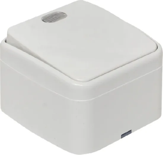 Выключатель ОУ 1-кл. с подсветкой Белый EKF