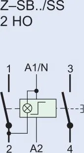 Импульсное реле  LED Z-SB23/SS со встроенным LED, 24B DC, 16A, 