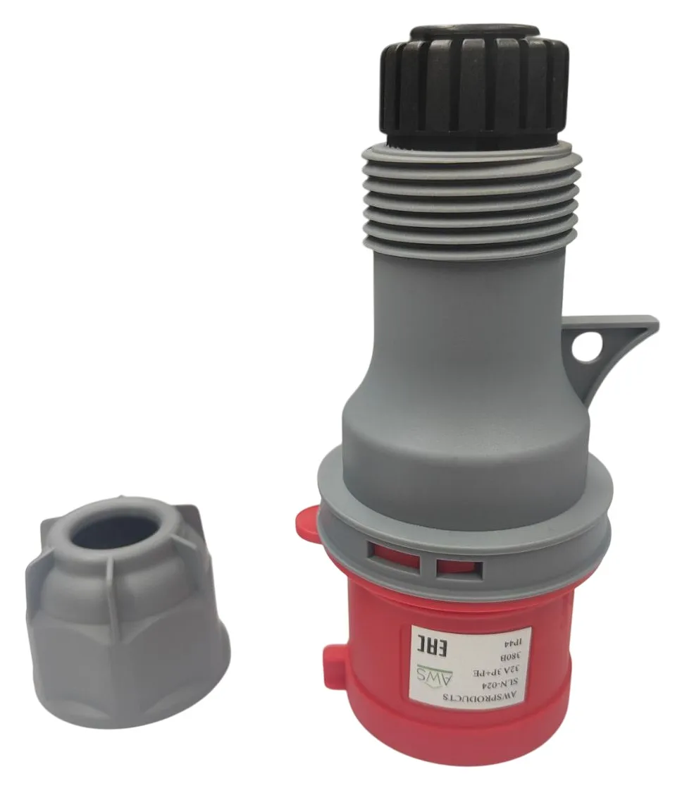 Вилка переносная 32A 4п (3P+PE) SLN-024 IP44, 380В, AWSPRODUCTS