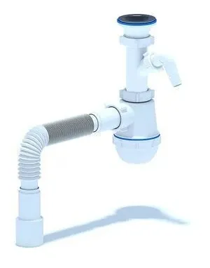 Сифон Ани Грот 1 1/2*40 с отводом стиральной машины, с гибкой трубой 40х40/50 A2015