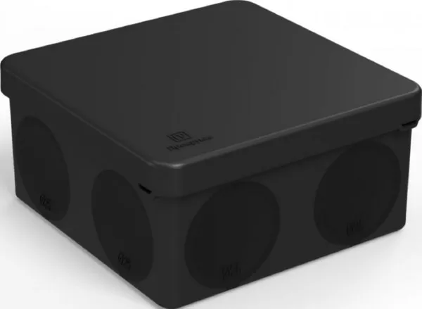 Коробка распред. о/п 100х100х50 IP66 ЧЕРНАЯ пр. монт. двухкомпонентная HF УФ Промрукав (66)