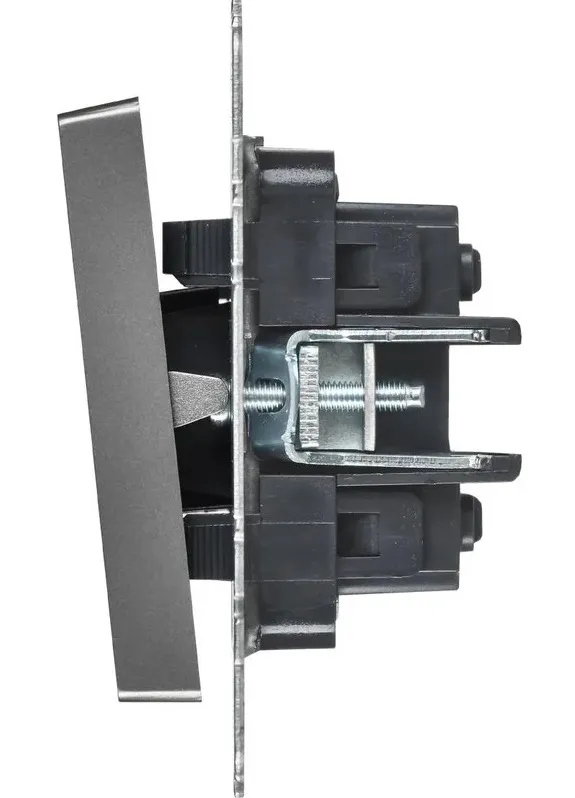 Выключатель перекрестный 2-кл. чёрный BRITE IEK