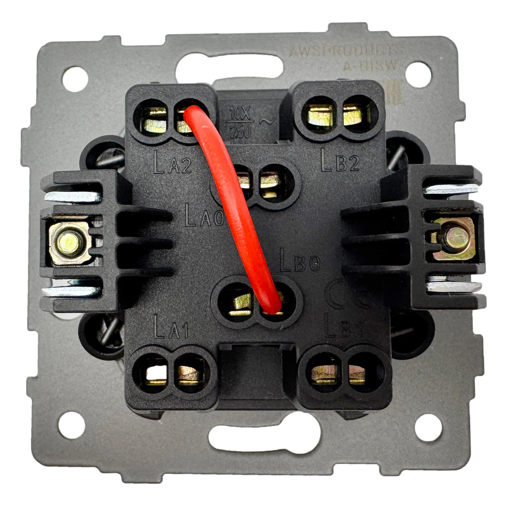 Выключатель жалюзи 2-кл. белый A-013W "Аура" AWSproducts