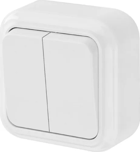 Выключатель ОУ 2-кл. Белый Пралеска Bylectrica