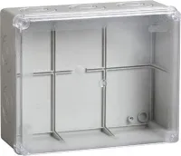 Коробка распред. о/п 240х195х90 IP44 СЕРАЯ 5 сальников прозр.крыш. КМ41275 IEK (6)