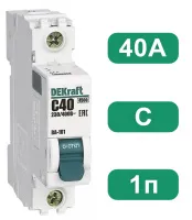 Автоматический выключатель ВА-101 C40/1 4.5кА Dekraft