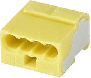 Клемма 4 отверстия 0,6-0,8 6А микро (WAGO)