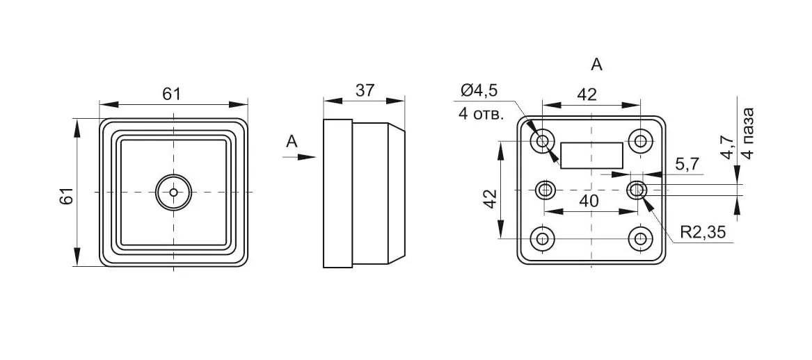 Розетка ОУ TV белая Октава IEK