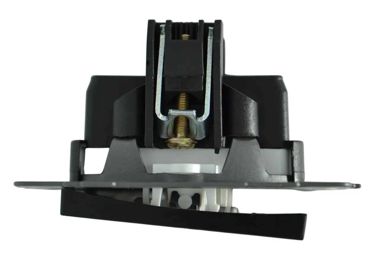 Выключатель проходной 1-кл. чёрный A-003B "Aura" AWSproducts