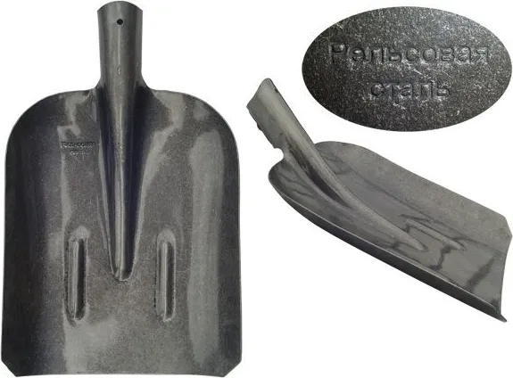 Лопата  "РЕЛЬСОВАЯ СТАЛЬ" СОВОК с ребром жесткости б/ч S504-5