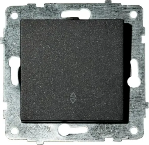 Механизм выкл. 1-кл. (проходной), черный металлик