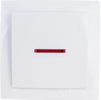 Выкл. 1-кл. ОУ с подсветкой, Themis, Белый