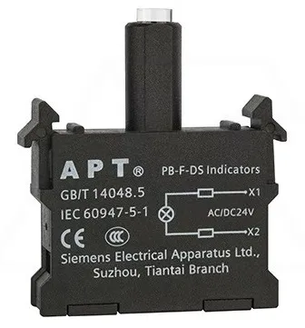 Блок индикатора, белый, LED, 24VAC/DC, монтаж на адаптер, для PB1 и PB3 серий