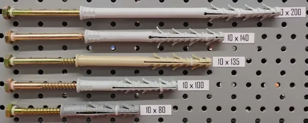 Дюбель фасадный с саморезом 10*140 (40 шт.) (Tech-KREP)