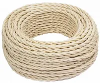 Провод витой 2*1,5 Песоч. золото (мат.) кратно (10м) Bironi (50м/уп)