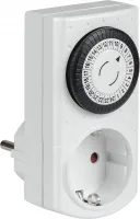 РТМ-1 Розетка-таймер механический 30мин 24ч 48on/off 16А IP20 белая IEK