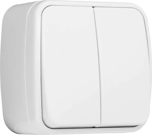 Выключатель ОУ 2-кл. Белый Минск EKF