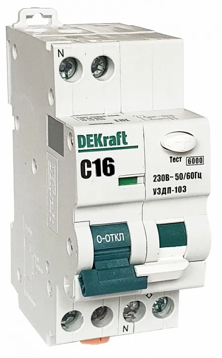 Устройство защиты от дугового пробоя 1P+N 16A х-ка C УЗДП-103 6кА