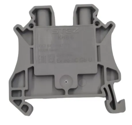 Клемма STEZ КНВ 6-2 винтовая серая 6мм2 41А 1000В ширина 8,2мм