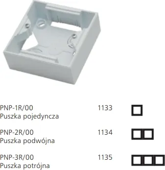 Коробкa для наружной установки PNP-3R/00