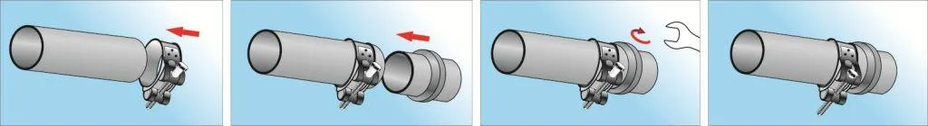 Хомут шарнирный 17-19мм (белый цинк 2шт), уп