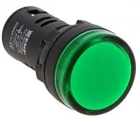 Индикатор LED зелёный AD16-22HS 24В AC/DC IP54 EKF