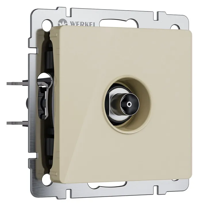 Розетка TV Айвори акрил WERKEL