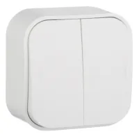 Переключатель ОУ 2-кл. схема 6/2 белый Quteo