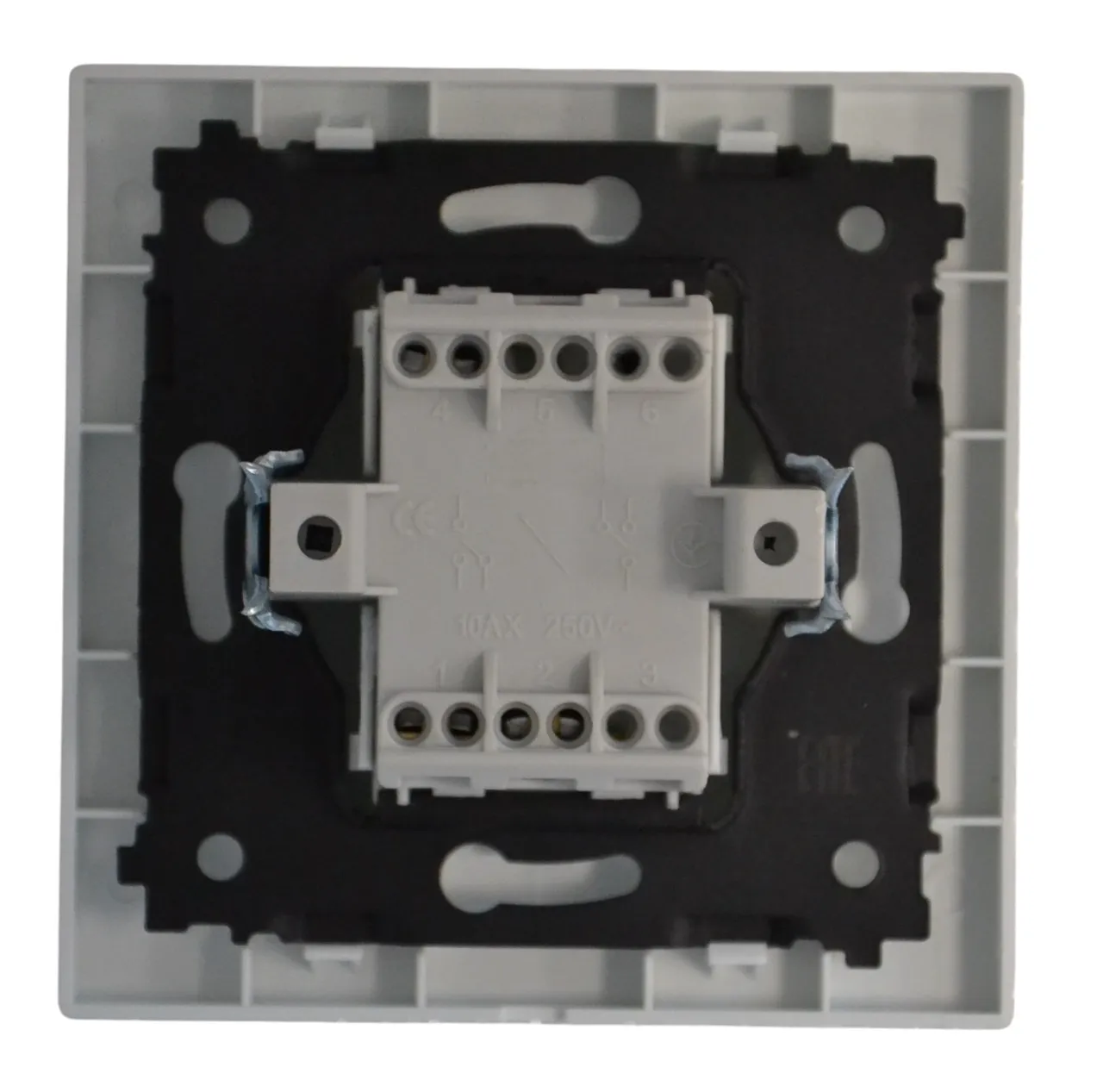 Выключатель проходной 1-кл. с подсветкой белый SD-P1004W "Standard" AWSproducts