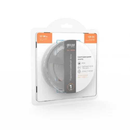 Лента LED 2835 3000K 10Вт/м 120LED/м 12В 700Лм/м 3м Gauss