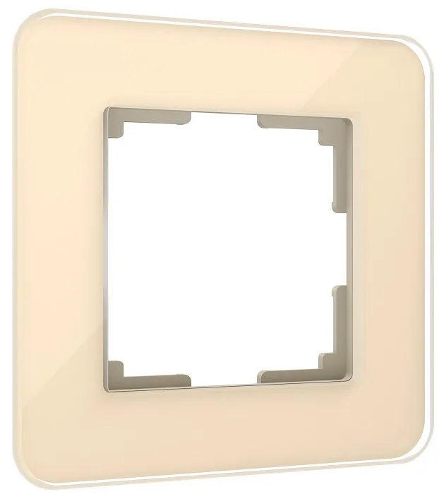 Рамка 1-я Айвори (стекло) Elite WERKEL