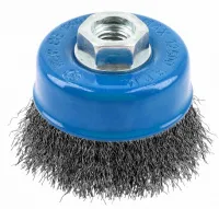 Корщетка чашеобразная, стальная 0,3мм, диаметр 75мм, крепление M14 HOEGERT