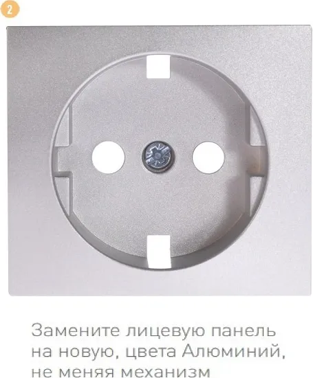 Лицевая панель розетки Алюминий Valena LEGRAND