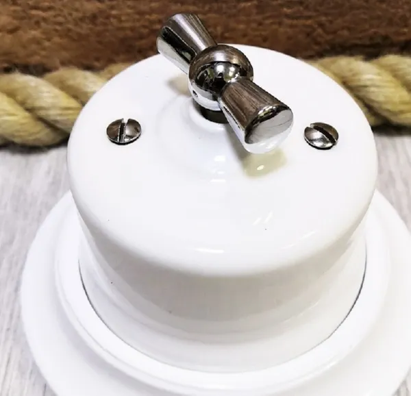 Ручка выключателя (хром) (металл) Bironi