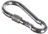 Карабин пожарный DIN5299 D с фиксатором  9мм (в упак. - 50 шт.) ПСК