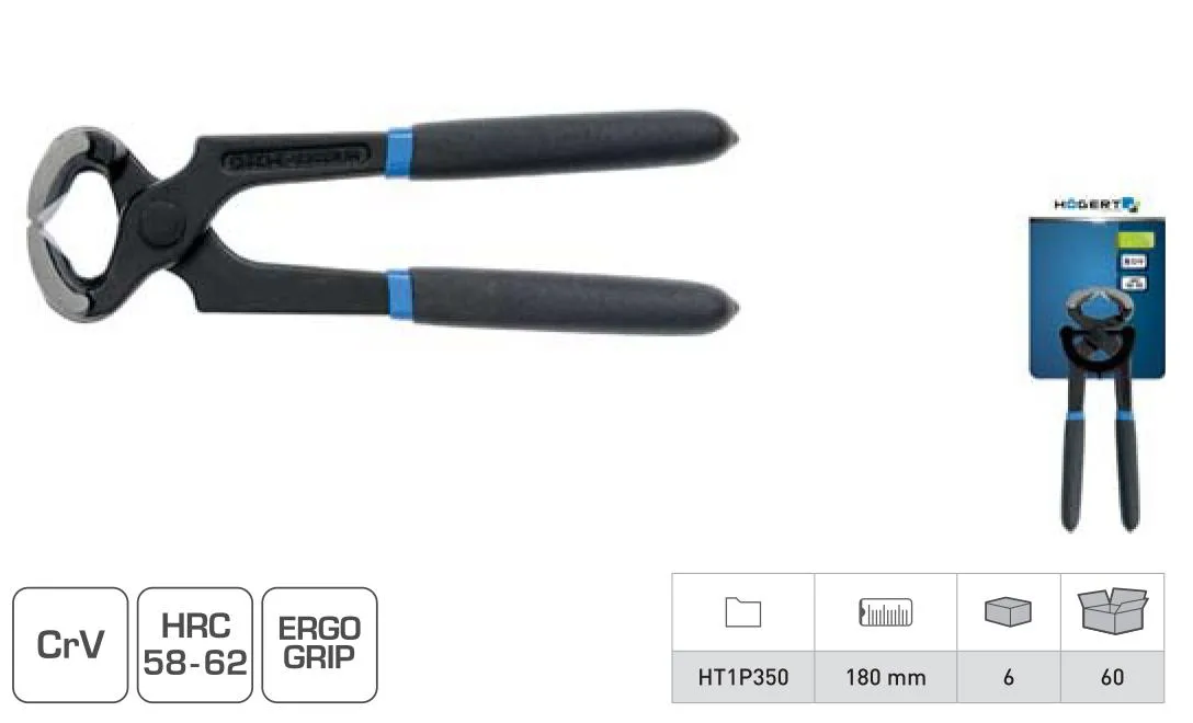 Клещи торцевые 180мм HOEGERT