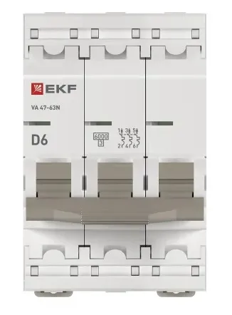 Автоматический выключатель ВА 47-63N D6/3 6кА Proxima EKF