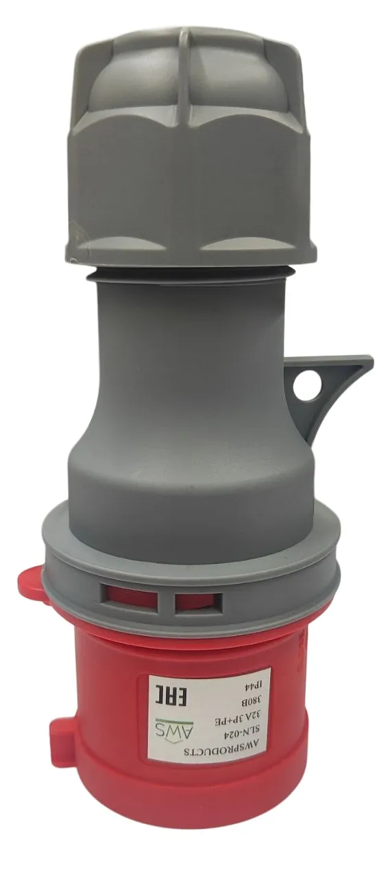 Вилка переносная 32A 4п (3P+PE) SLN-024 IP44, 380В, AWSPRODUCTS