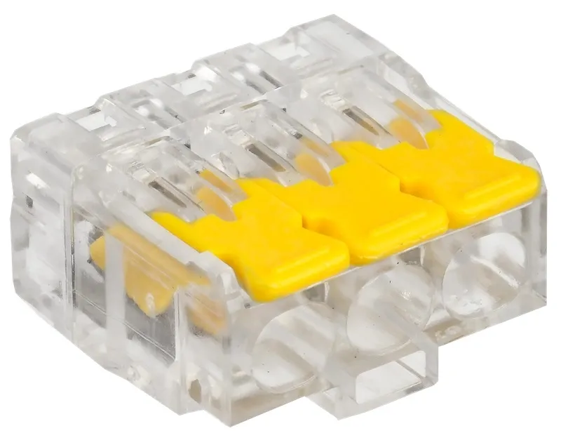 Клемма рычажковая 3 отверстия 0,2-4 уп100шт СМК 228-413 пр (IEK)