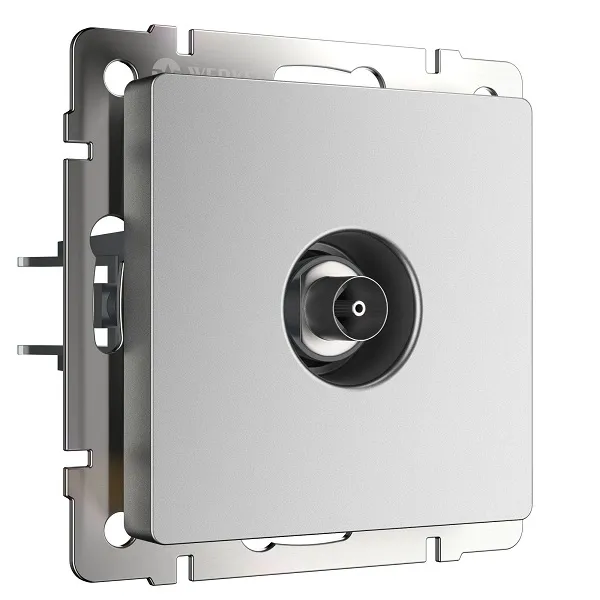 Розетка ТВ Серебряный матовый WERKEL