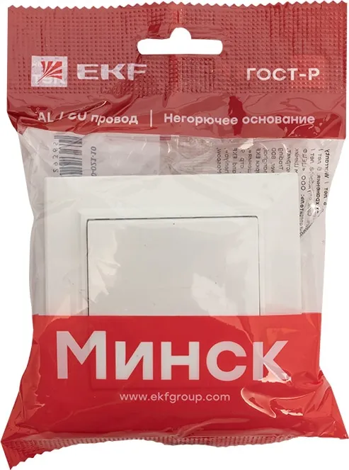 Выключатель 1-кл. Белый Минск EKF