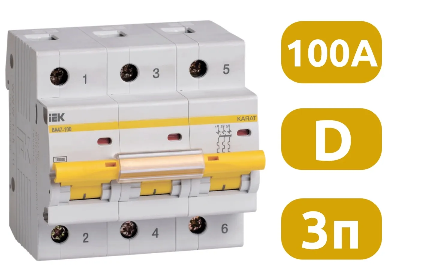Автомат (рос) ИЭК ВА47-100 3D100A